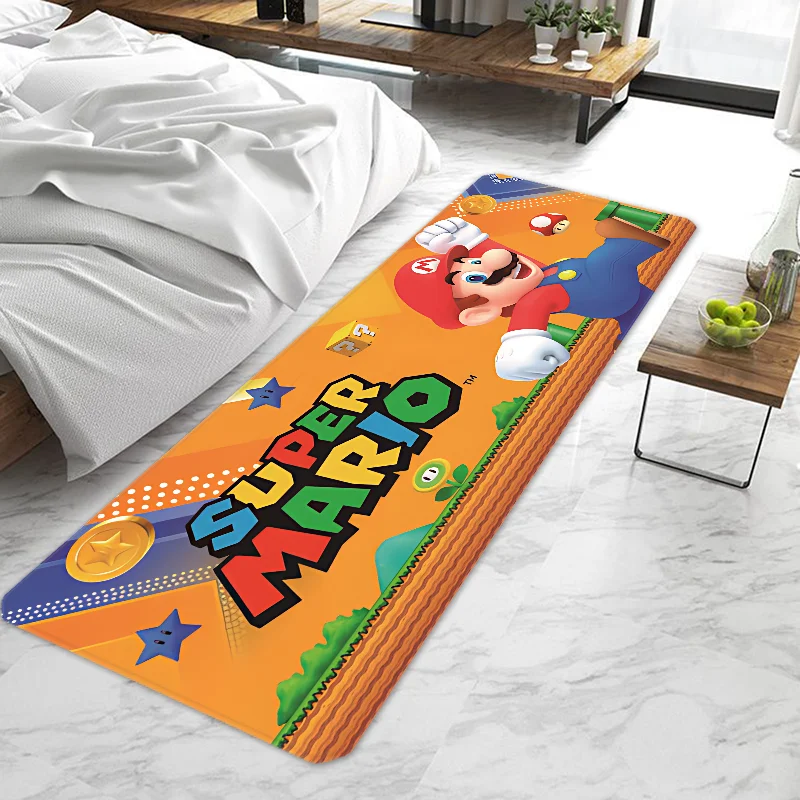 Felpudo de entrada Super Mario Bros, antideslizante, lavable, para cocina, salón, pasillo, baño