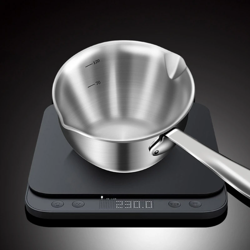 Mini Stainless Steel Cooking Saucepan, Long Handle, Handy Frying Pot, Durable Cooking Pot, Kitchen Milk Durable
