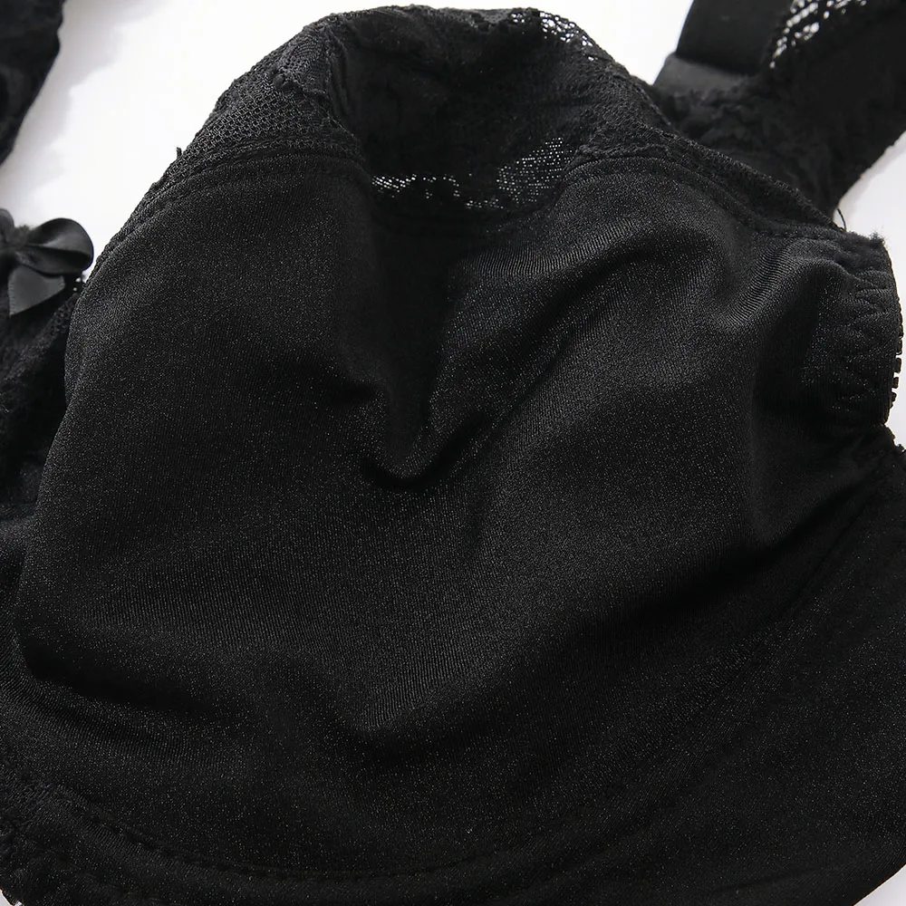 Women's Full Coverage Lace Bra Plus Size Bra Lager Bosom Embroidery Minimizer Bra For Women Thin Soft Bralette C D E F G H I J