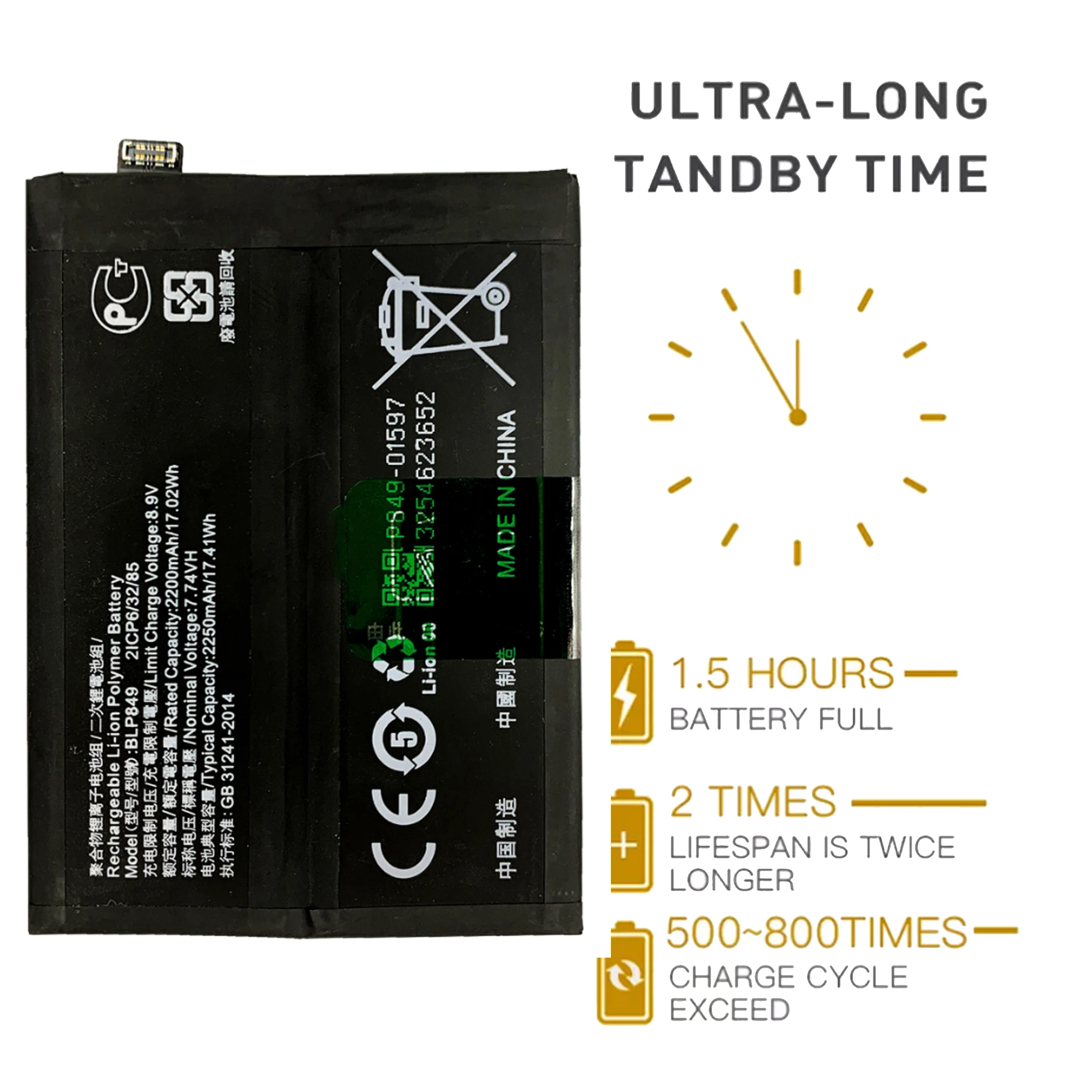 BLP849 849 BATTERY FOR OPPO Realme GT Master Explorer Edition Repair Part Original Phone Batteries Bateria