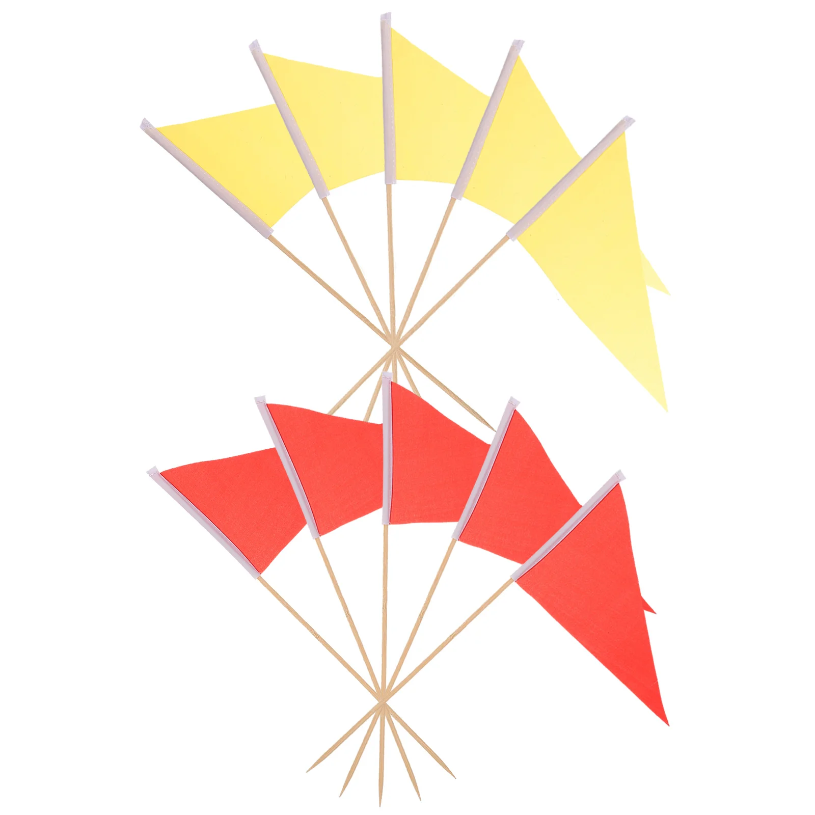 

10 Pcs Triangular Ground Benchmark Marker Lawn Flags Garden Supplies Insert into The