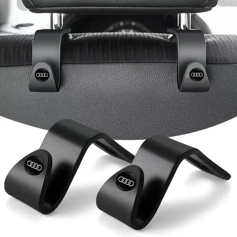 Portable Car Seat Back Hooks Accessories Audi Quattro A3 A4 A6 A5 Q5 A1 Q7 Q3 Q2 Q8 A7 A8 TT S1 SQ5 RSQ3 RSQ8 2Pcs car seat back hooks