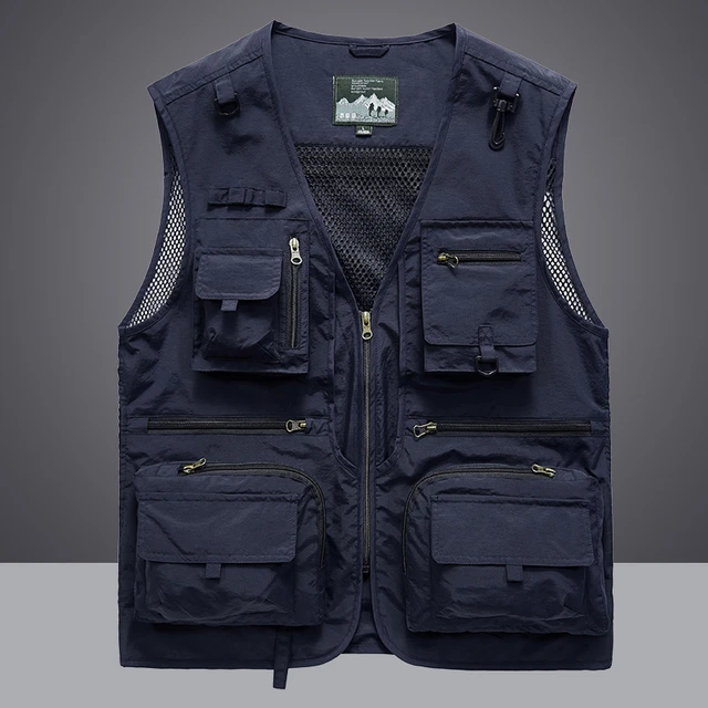 Summer New Men Tactical Hiking Fishing Vest 14 Pockets Mens Photographer  Waistcoat Mesh Cargo Sleeveless Jacket Tool Vest - AliExpress