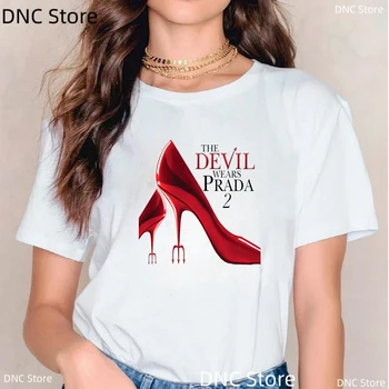 New Women'S T-Shirt Funny Movie "The Devil Wears Prada 2" Graphic Print Tshirt Fashion Summer Femme T Shirt Short-Sleeve Top 1