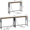 2 Pack Narrow Sofa Table with Charging Station, 39.4" L X 5.9" W X 29" H, Skinny Console Table, Long Entryway Table, Hallway 2