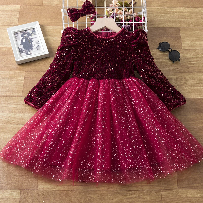 Girls Princess Party Dresses for 3-8 Yrs Children Clothes Xmas Children Casual Clothing Birthday Wedding Gown girls dress princess costume kids clothes