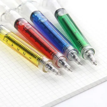 Stylo à bille seringue liquide, nouveauté, cadeau enfant, 4 pièces/lot