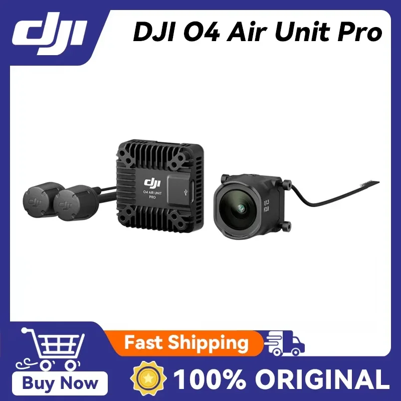 DJI O4 Air Unit Pro avec antennes et câbles, idéal pour transmission FPV ultra faible latence 15km