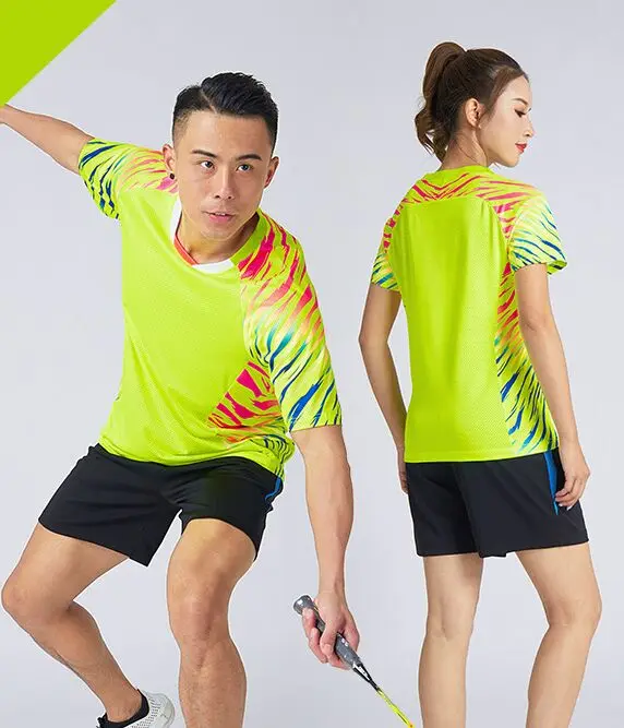 Men's Tennis T Shirts + Shorts , Male Quick Dry Badminton T-Shirt , Man Sportwear Clothes Table Kits Set Can Name