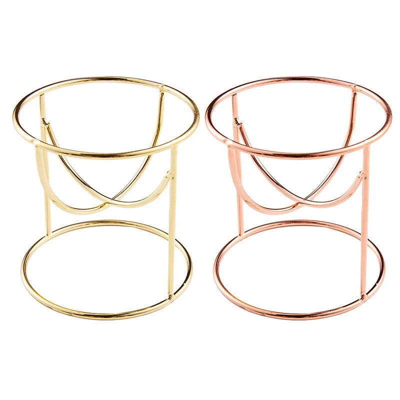 Make Up Puff Shelf Creative Rack Tray Metal Drying Stand Organizer Shelf Holder Tools 2