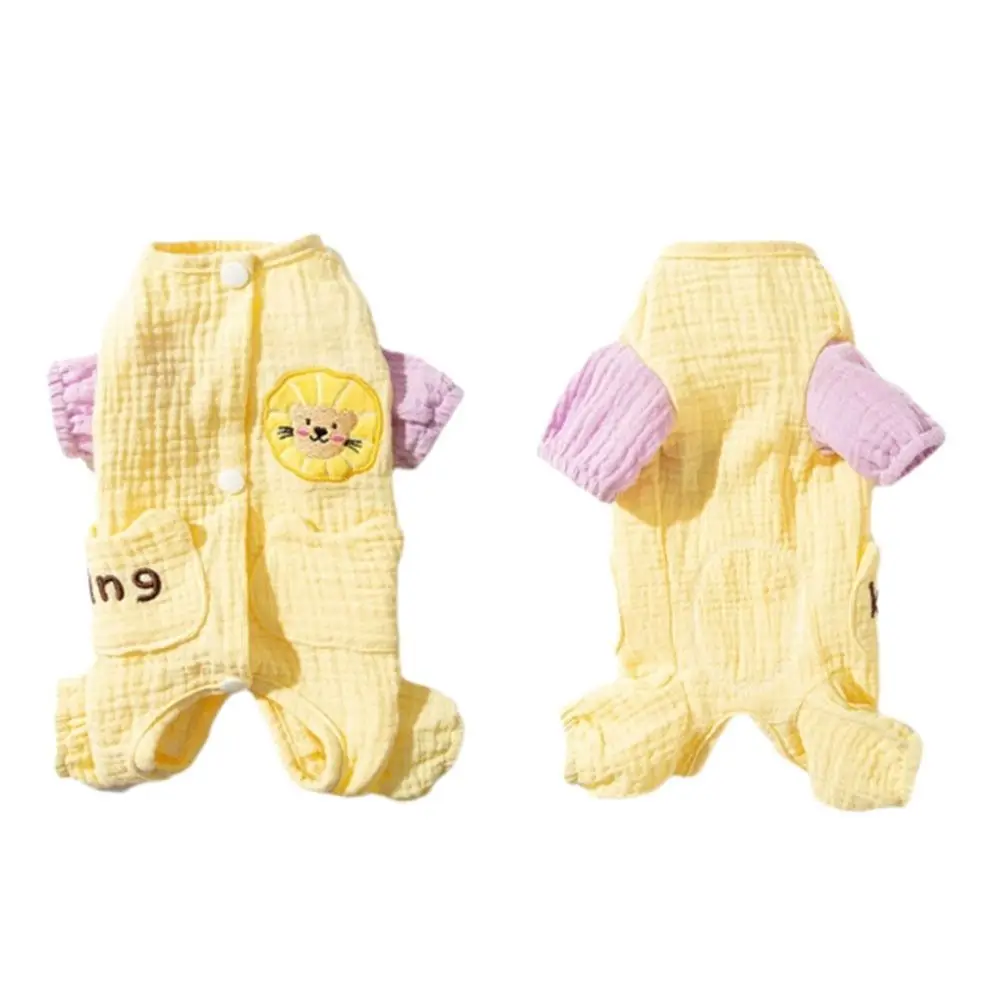 Description Picture 6 of itemDouble-Layer Yarn Pet Four Legs Clothes Soft Breathable Pet Jumpsuits Anti Cold Comfortable Dog Clothes Spring Summer