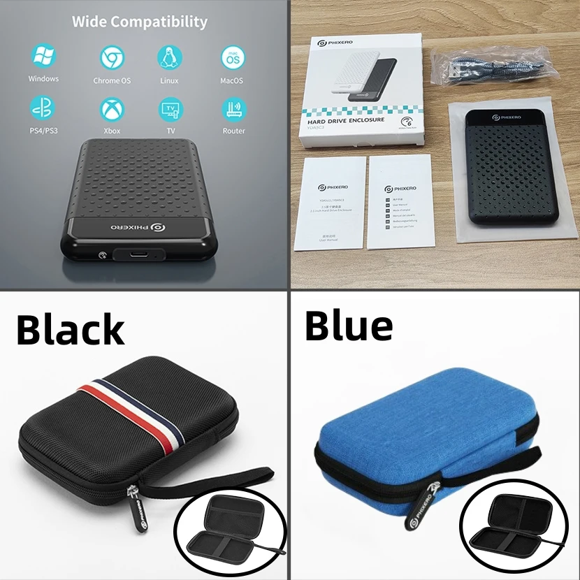 2.5 Inch SATA HDD Enclosure SSD Hard Drive External Case USB 3.0 5Gbps 7mm 9.5mm Disk Storage Box For PC Macbooc Laptop