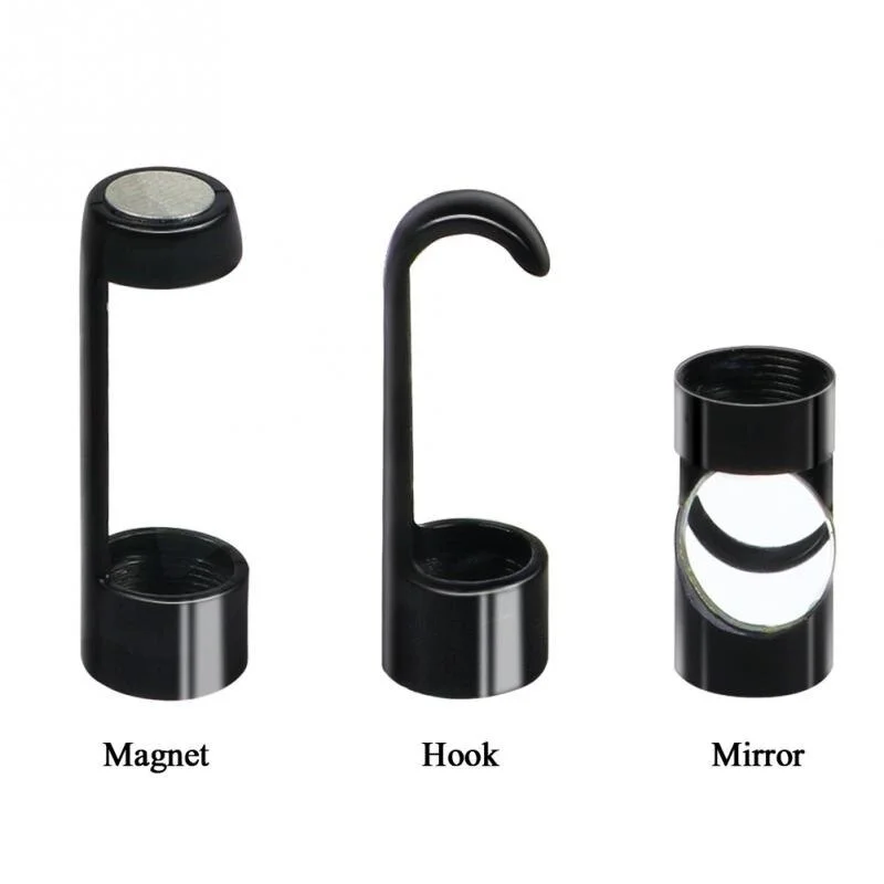Hook Magnet Side View Mirror Set Compatible for 8mm /5.5mm Endoscope Waterproof with Screw Threads