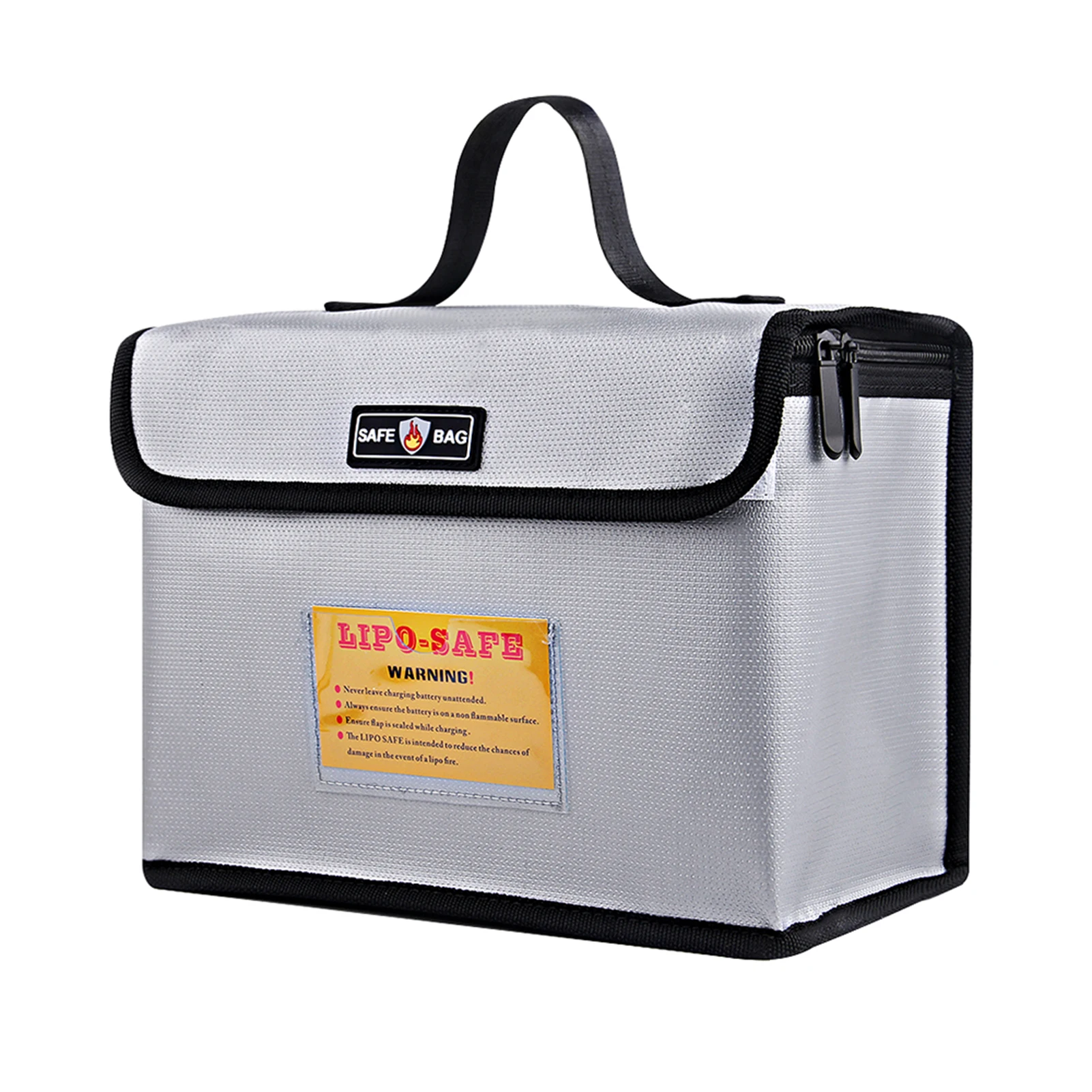 Fireproof Explosionproof Lipo Battery Guard Safe Bag Large Storage Space for Battery Storage Charging with Double Metal Zipper 4