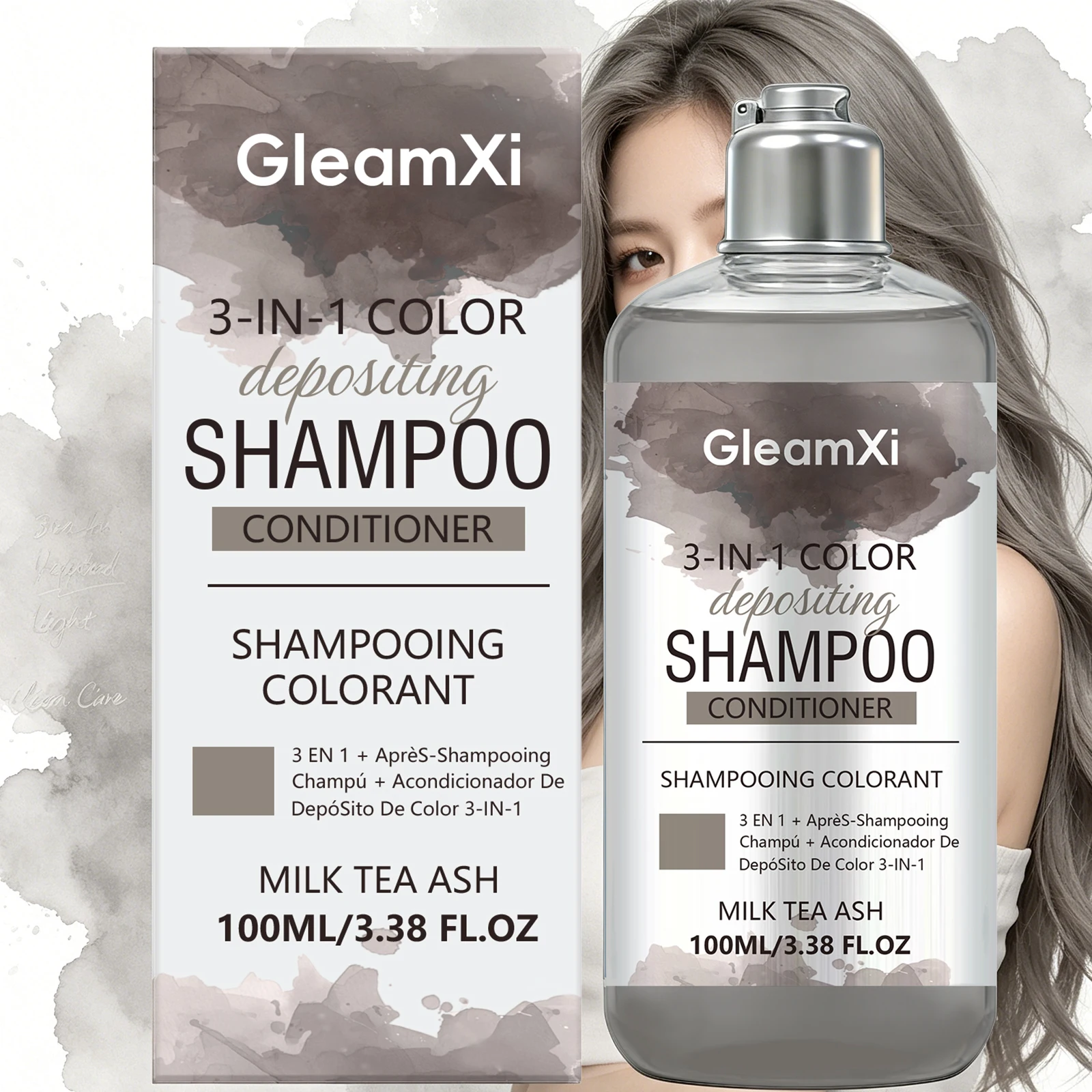 Triple-Action Milk Tea Ash Hair Color Shampoo