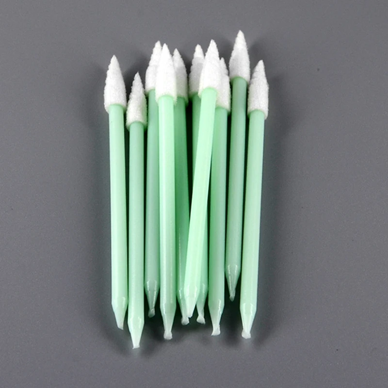 New 100Pcs/Pack Pointed Tips Cloth Head Cleaning Swab Lint Dust Free Sticks For PCB Board Electronics Small Area Camera Optica