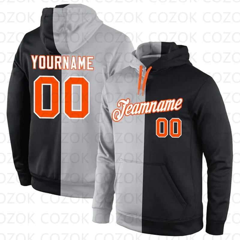Customized Hoodie Black splice Colour Jersey 3D Printed  Unisex Pullovers Hoodie Casual Sweatshirts