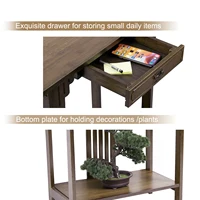 Table console d'entrée de style chinois, table d'appoint, entrée avec tiroir, étagère de rangement, meubles en bois 5