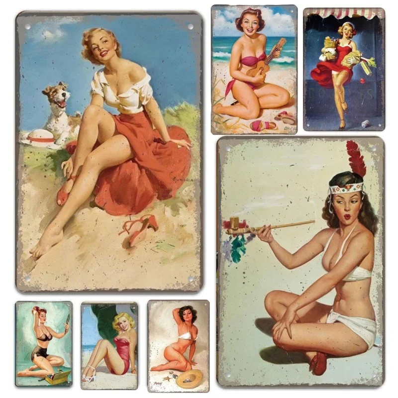 

Винтажные летние металлические жестяные плакаты на заколке для девочек, декор для пляжа и отпуска, металлические плакаты, домашнее настенное искусство, Декор, украшение для комнаты
