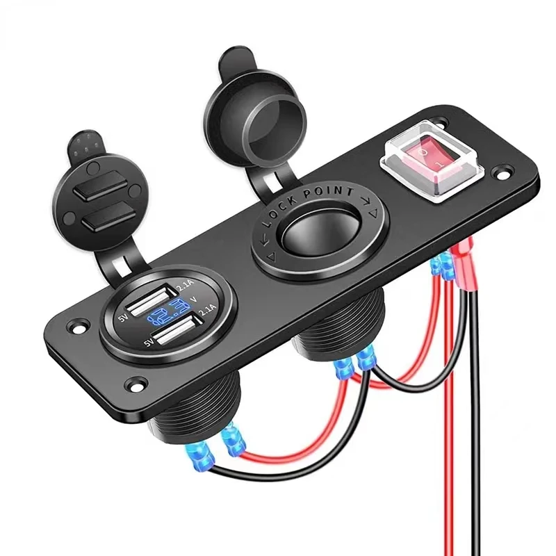  3 In 1   , 4.2A  USB ڵ , 12v USB ,  а  