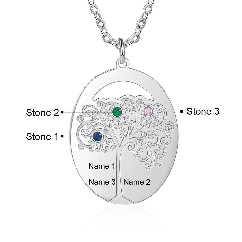 Nana Mothers Tree of Life Birthstone Necklace & CZ Bezel Female Adult in-  Yellow Gold Plated Stone 9 - Yahoo Shopping