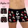 Custom Personalized Men's Underwear with Photo Face Boxer Briefs Fashion Love Heart Printed Men's Underwear Valentine's Day Gift 1