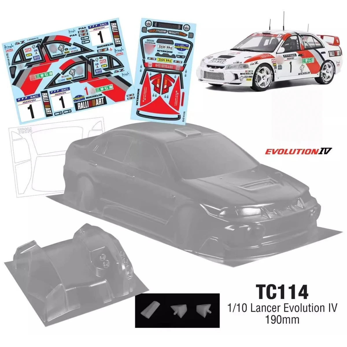 tc114-lancer-evolution-iv-clear-unpainted-polycarbonate-drift-body