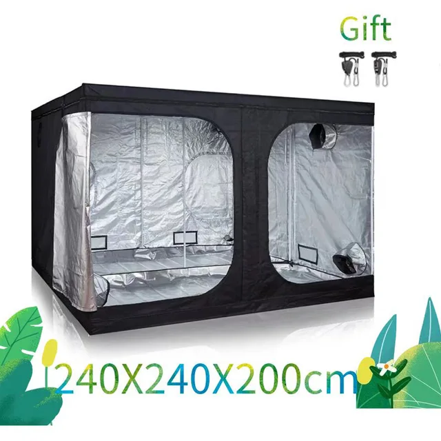 240X240X200Cmgarden Termesztési Sátor Növény Termesztése Doboz Sátrak Termelőszoba Sötét Hidroponikákhoz Grow Világos Zöld Ház Beltér