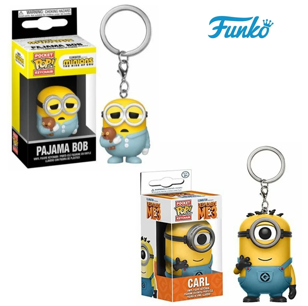 Funko Pop Spregevole Minions Me Carl Pigiama Bob Agnese Pocket Pop Portachiavi The Rise Of Grv Vinyl Figure Toys