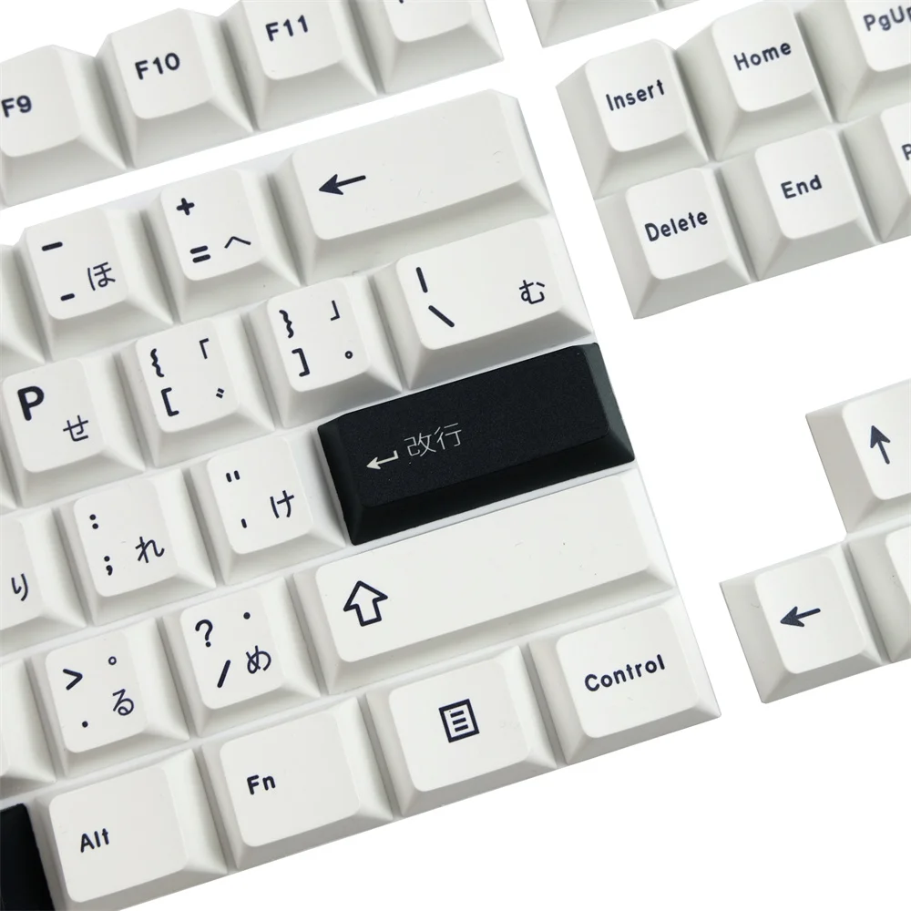 Mechanical Keyboard Minimalist Keycap Black White Japanese Cherry
