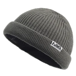 Unisex Knitted Hip Hop Brimless Beanie Hat - Stylish Autumn/Winter Melon Cap (GRAY)