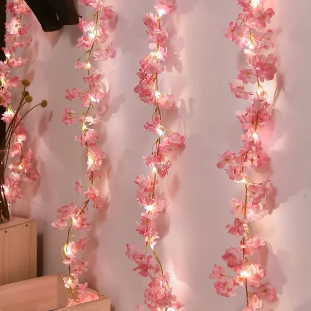 LED fleur de cerisier lampe chaîne cour lumière nouvel an décor Festival jardin pelouse intérieur LED extérieur maison mariage lumières décoratives 1
