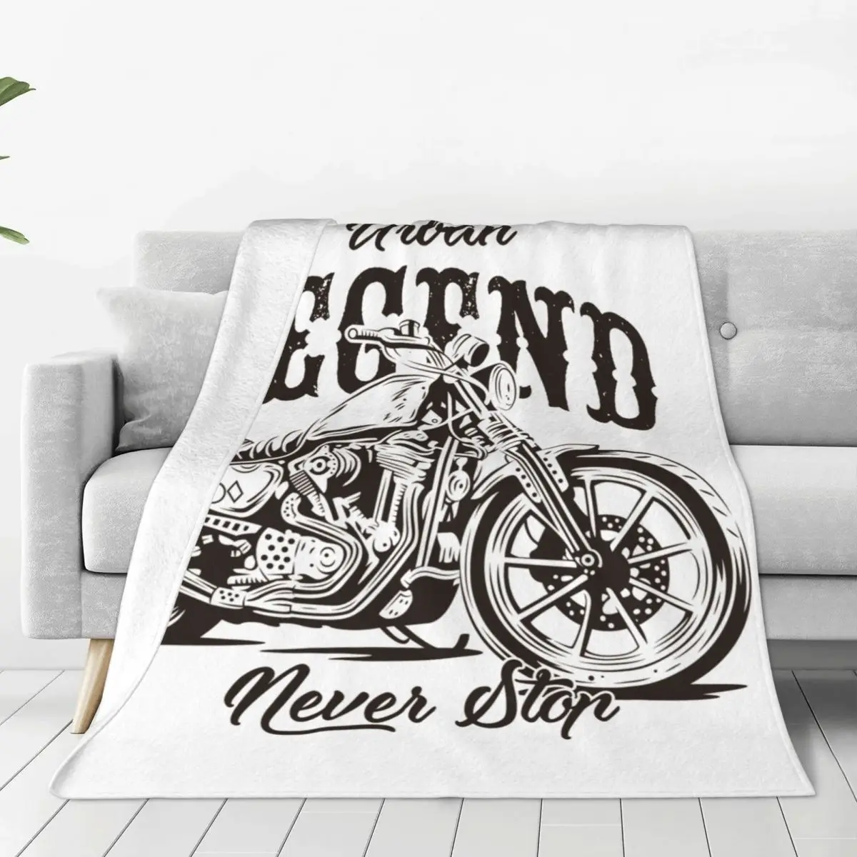

Legend Motorcycle Blankets Fuzzy Vintage Breathable Throw Blankets for Chair Covering Sofa Spring/Autumn
