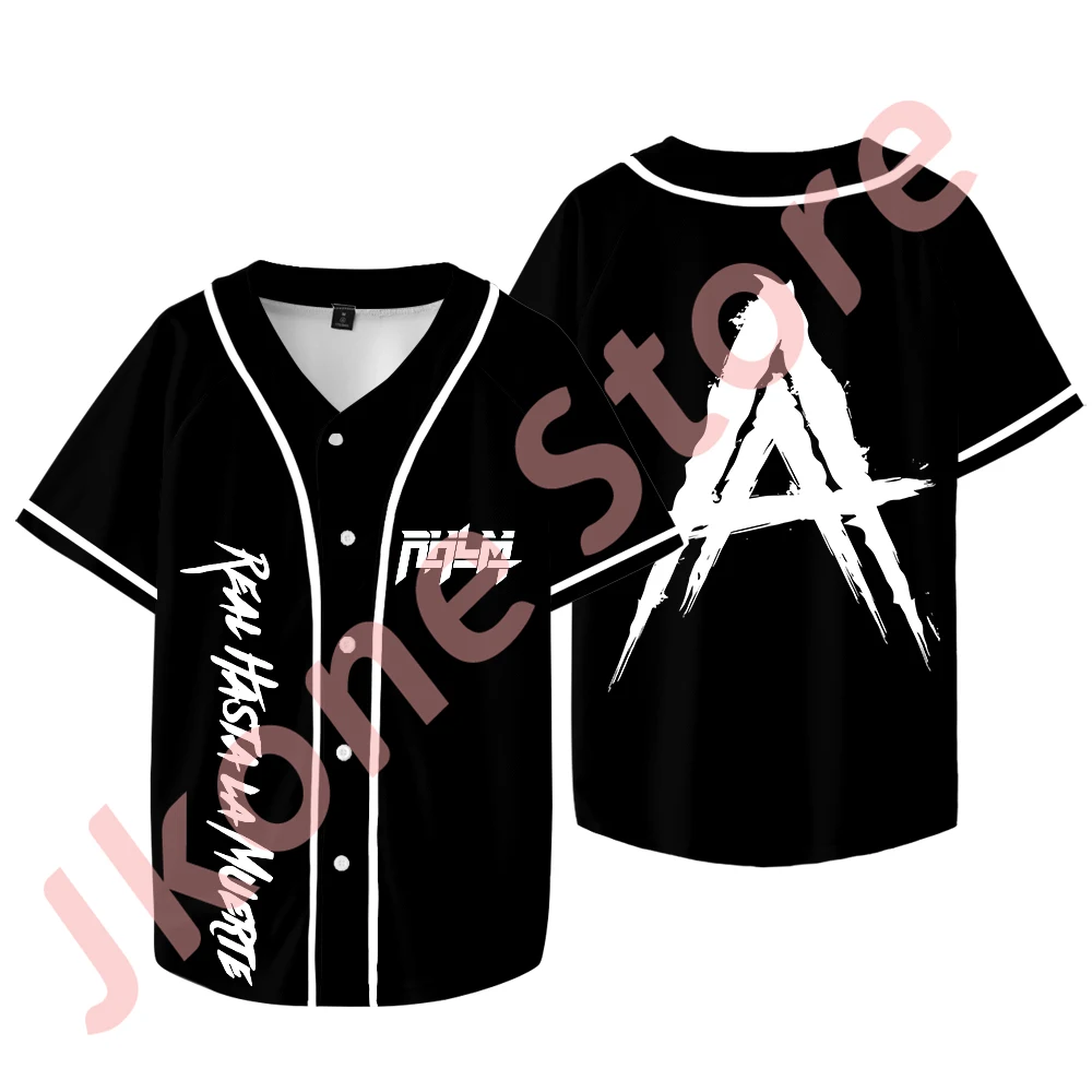 Anuel AA RHLM Baseball Jacket Real Hasta la Muerte Merch Jersey Summer Women Men Fashion Casual Short Sleeve Tee 3