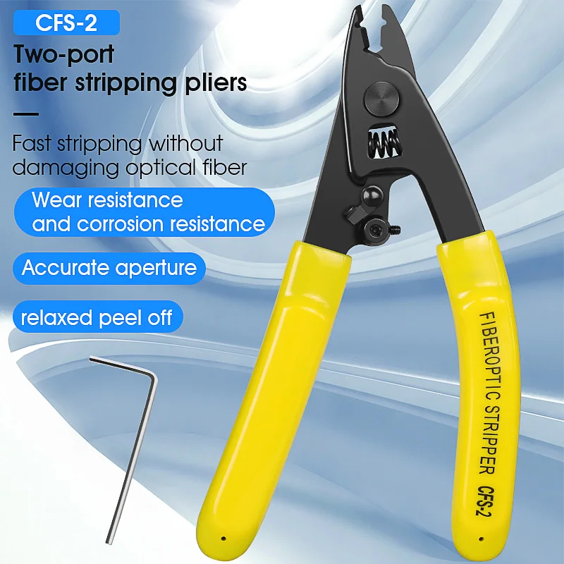 CFS-2 Two-port Fiber Optical Stripper Pliers Wire Strippers for FTTH Tools Optic Stripping Plier Tool fiber cutting tools ftth fiber optic cutter japan fijikura ct 30 fiber cleaver