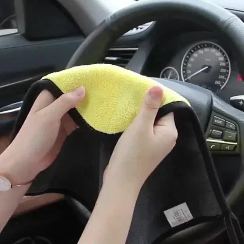 1-5pcs Soft High-density Coral Fleece Car Wash Towel Multi-functional Automobile Cleaning Soft Absorbent Towel Supports