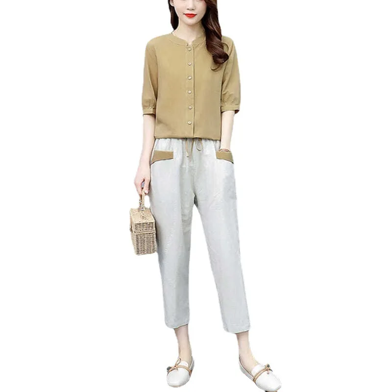 Sports Suit Women Suit Summer Short-Sleeved Jogging Two-Piece Sets