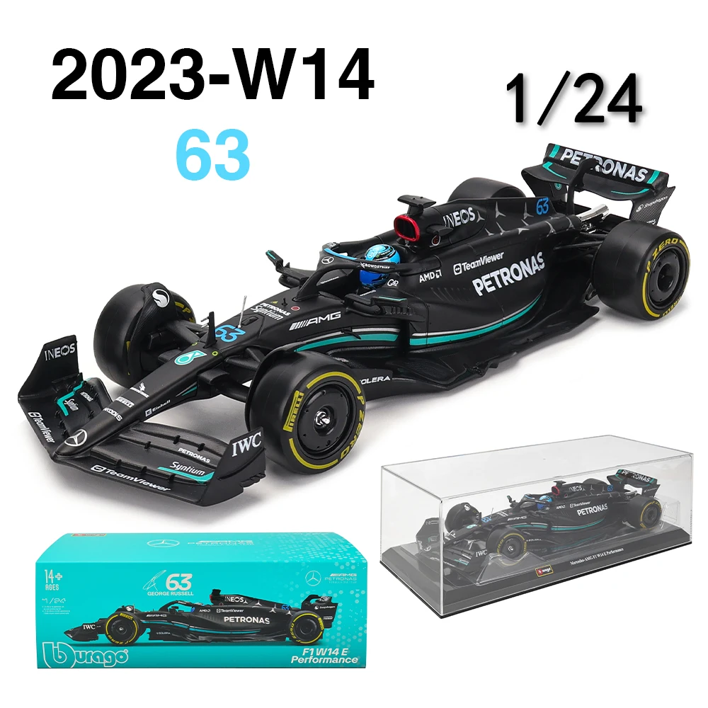 Bburago 1:24 F1 페라리 SF23 레드불 RB19 메르세데스 W14 매우 상세한 다이캐스트 정밀 모델 자동차 모델 컬렉션 선물