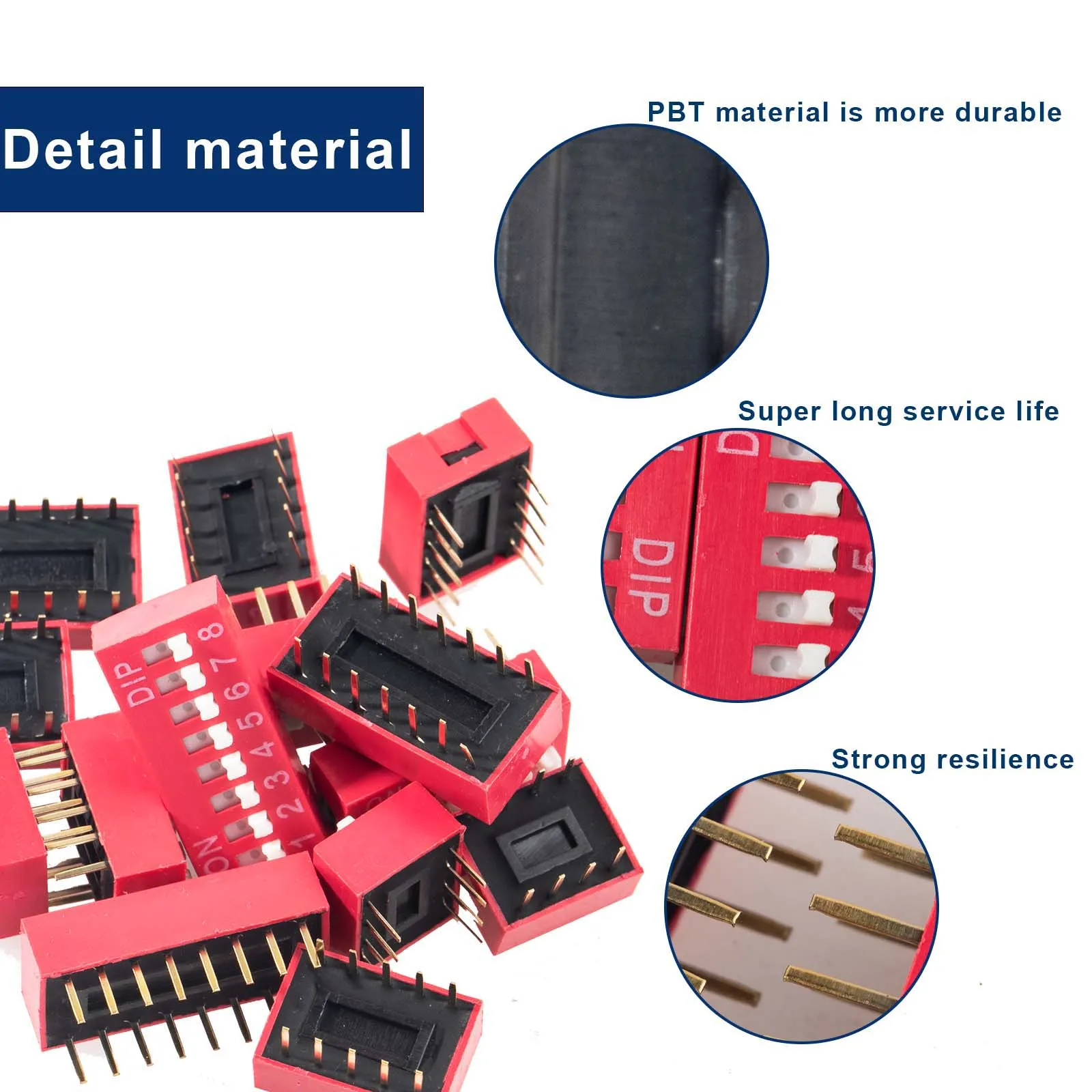 Slide Type Dip Switch Double Row Switches Module 2.54mm 1-12 Position For Circuit Breadboards 30/40pcs dip switch module