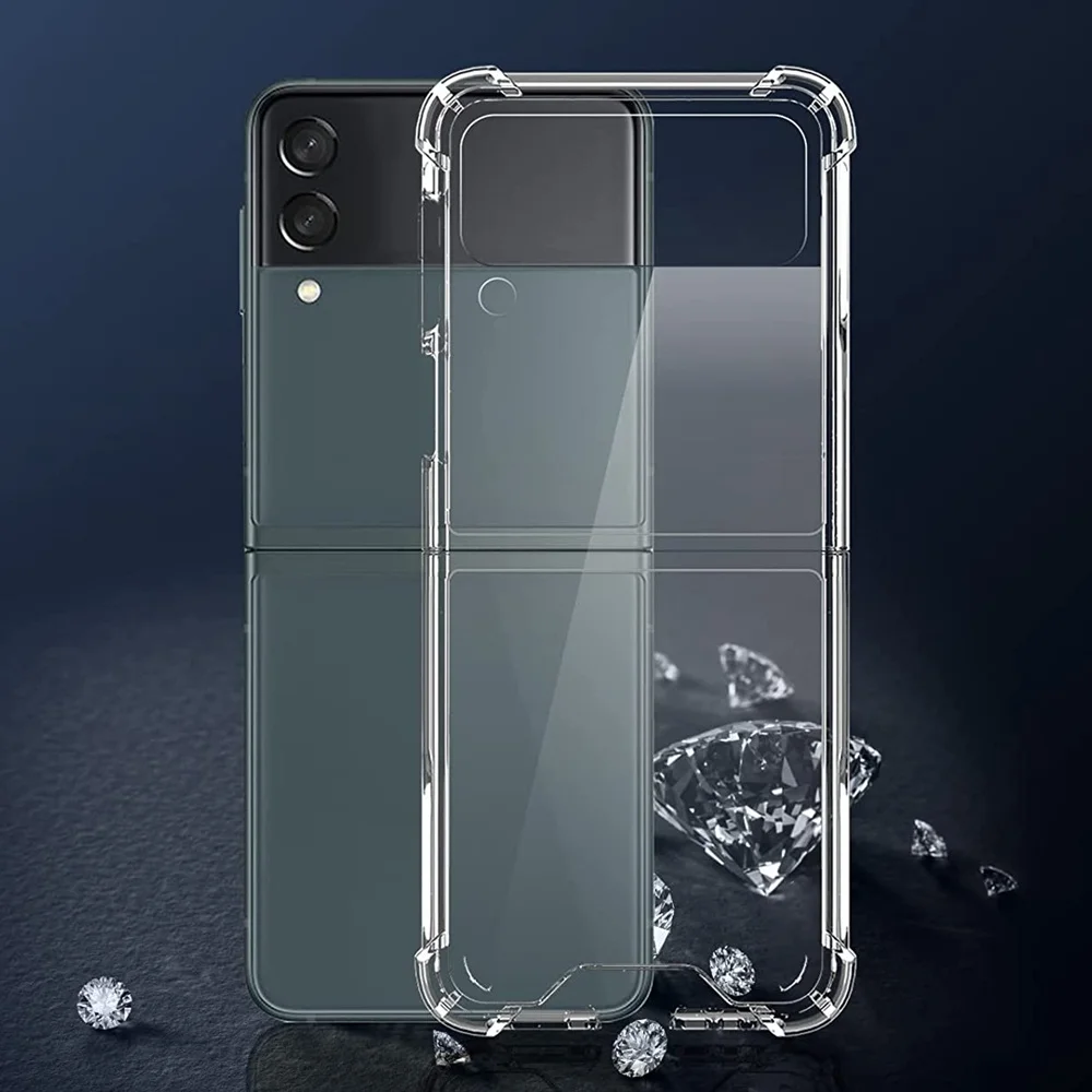 Custodia Per Telefono Per Samsung Z Flip 5 4 3 Custodia Trasparente Ultra Sottile Samsung Galaxy Z Flip 2 1 Flip 5 Flip4 Airbag Protezione Antiurto