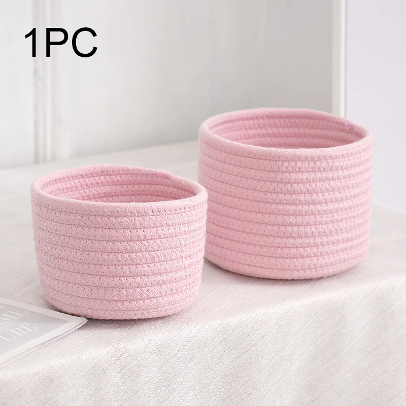 Nordic Woven Cotton Rope Storage Baskets – Stylish Organizer for Toys, Keys, and Snacks