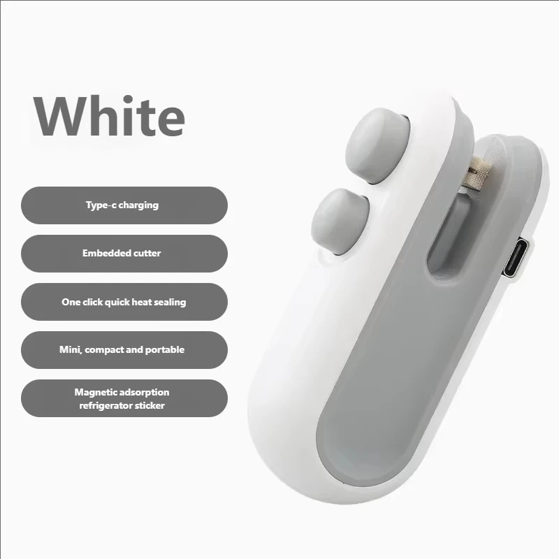 Portable Mini Bag Sealer USB Rechargeable Handheld Food Storage Sealing Device for Snacks & Plastic Bags 2