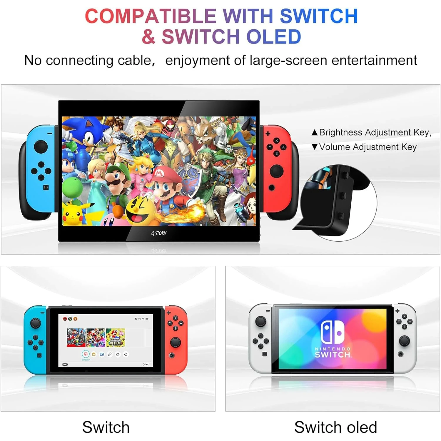 G-STORY Is Suitable for Handheld Devices with Portable Integrated Displays Suitable for Nintendo Switch Specific Displays