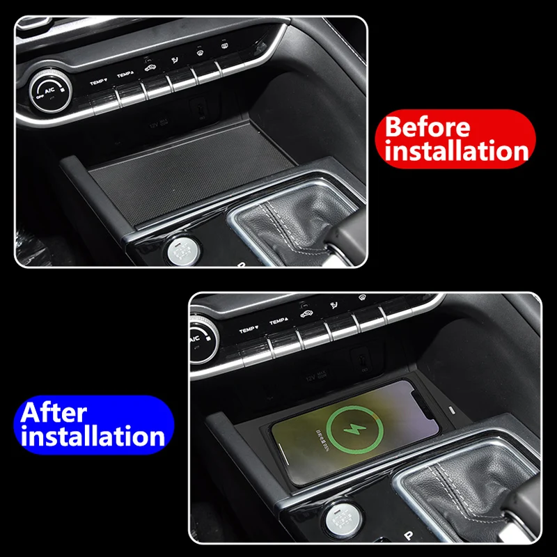 for Changan Eado 2019-2020 Car Wireless Charger Center Console Smart Q-I/Magnetic Version Onboard Fast Charging Pad Phone Holder detail image 4