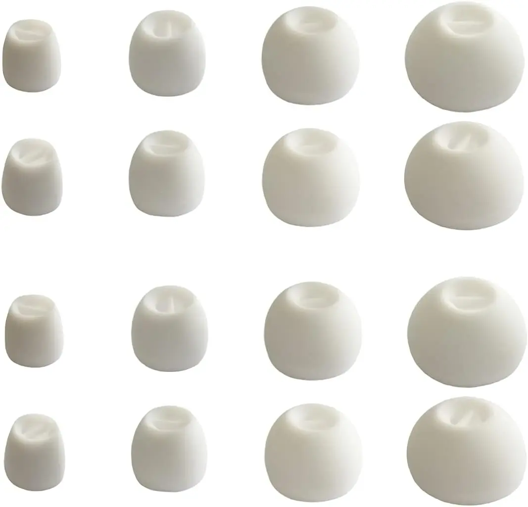 8 Pcs For Sennheiser CX Plus/Momentum 2/CX 300S Ear Tips, XS/S/M/L 4 Size Replacement Soft Flexible Silicone Eartips Earbuds