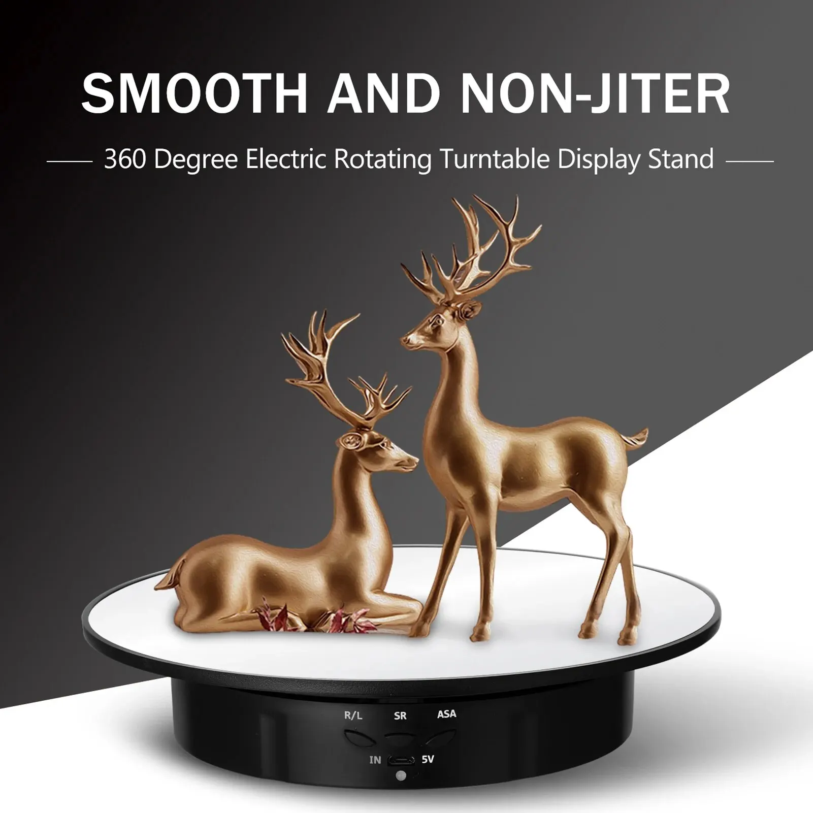 Rotating Display Stand 200mm 3 Speeds Photography 360 Electric Product Display Turntable For Video Shooting