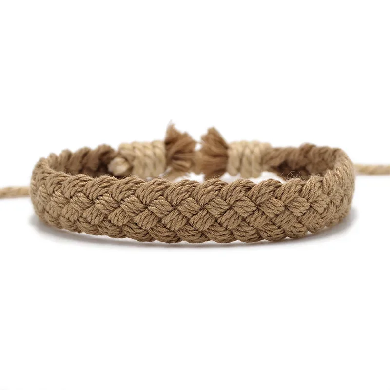 Bracelet Jewelry Handmade Cotton Rope Charm Adjustable For Women Men