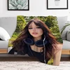 American Actress Jenna Ortega Bed Blankets and Bedspreads Furry Winter Blanket Bedspread the Knee Sofa Warm Baby & Throws Fleece 1