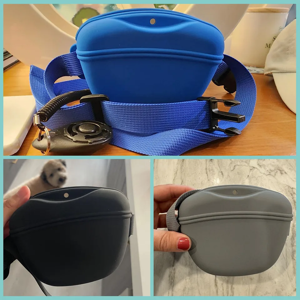 Sacchetto Porta Snack In Silicone Per Cani – Impermeabile, Richiudibile, Con Gancio Da Agganciare A Chiavi O Zaino, Per Premi Durante L'addestramento