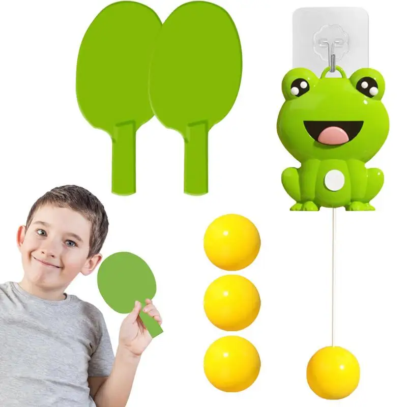 

Adjustable Table Tennis Train Set For Kids Tennis Balls Paddles Set Trainer Rapid Rebound Training Toy Ping-pong Set For Indoor